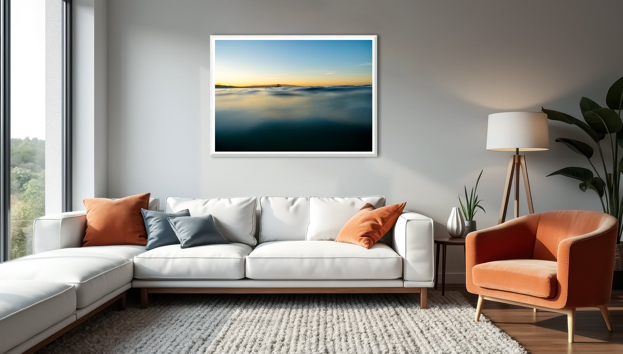 wall fine art in the room with cean energy